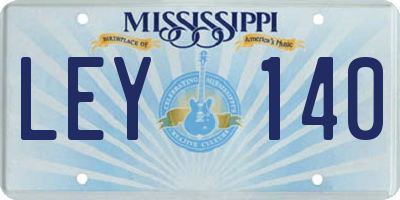 MS license plate LEY140