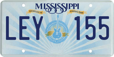 MS license plate LEY155