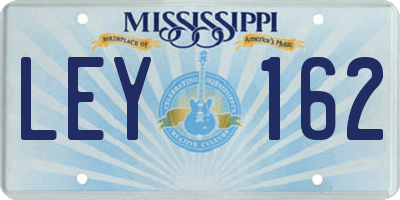 MS license plate LEY162
