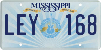 MS license plate LEY168