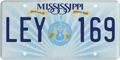 MS license plate LEY169