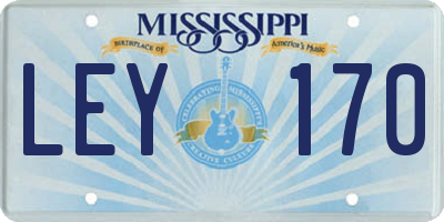 MS license plate LEY170