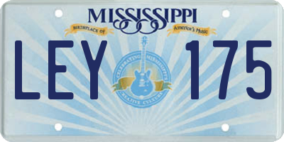 MS license plate LEY175