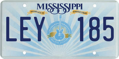 MS license plate LEY185