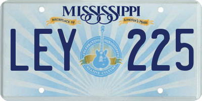 MS license plate LEY225