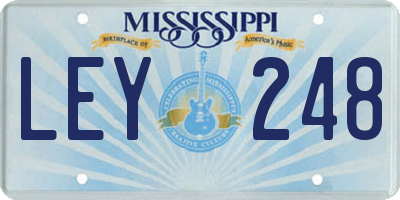MS license plate LEY248