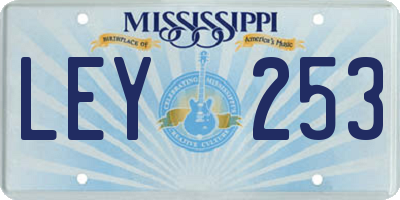 MS license plate LEY253