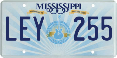 MS license plate LEY255