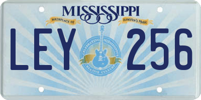 MS license plate LEY256