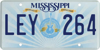 MS license plate LEY264
