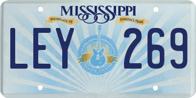 MS license plate LEY269