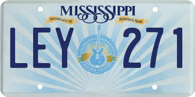 MS license plate LEY271