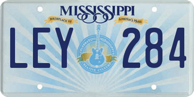 MS license plate LEY284