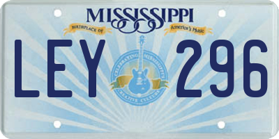MS license plate LEY296