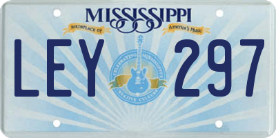 MS license plate LEY297