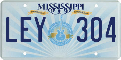 MS license plate LEY304
