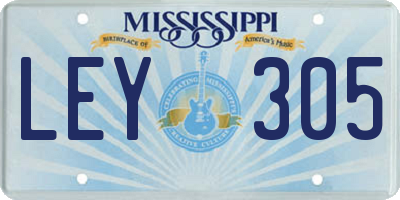 MS license plate LEY305
