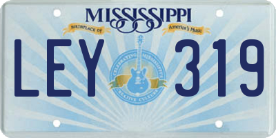 MS license plate LEY319