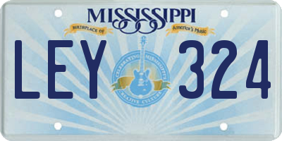 MS license plate LEY324