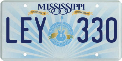 MS license plate LEY330
