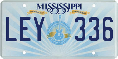 MS license plate LEY336