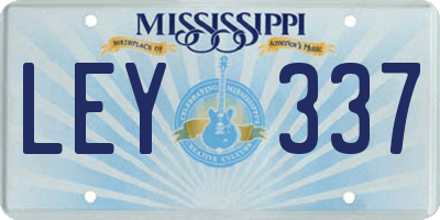 MS license plate LEY337