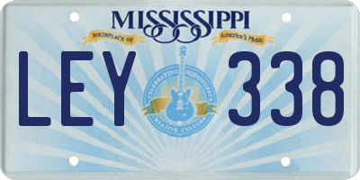 MS license plate LEY338