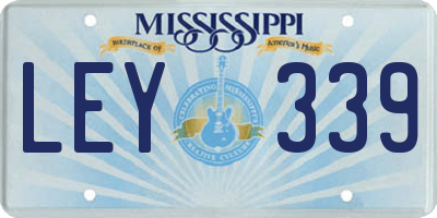 MS license plate LEY339