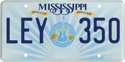 MS license plate LEY350