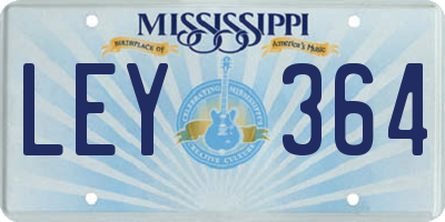 MS license plate LEY364