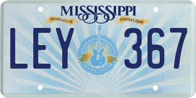 MS license plate LEY367