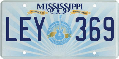 MS license plate LEY369