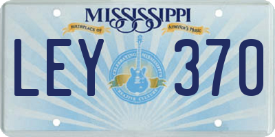 MS license plate LEY370