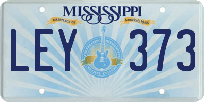 MS license plate LEY373
