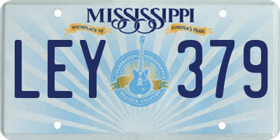 MS license plate LEY379