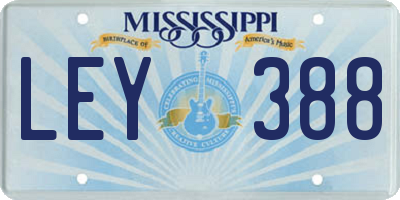 MS license plate LEY388