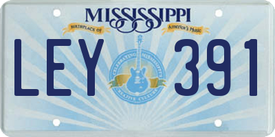 MS license plate LEY391
