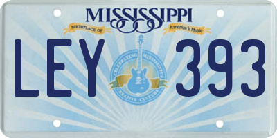 MS license plate LEY393