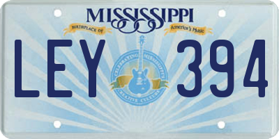 MS license plate LEY394