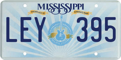 MS license plate LEY395