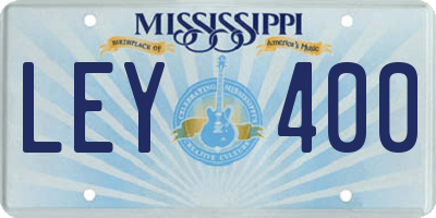 MS license plate LEY400