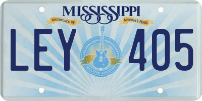 MS license plate LEY405