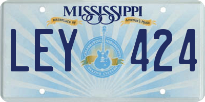 MS license plate LEY424