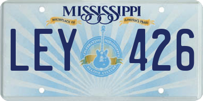 MS license plate LEY426