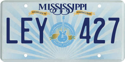MS license plate LEY427
