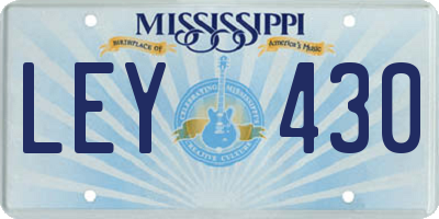 MS license plate LEY430