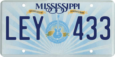 MS license plate LEY433