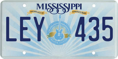 MS license plate LEY435