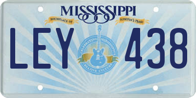 MS license plate LEY438