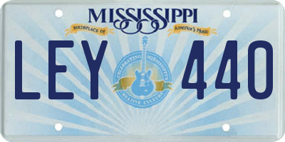 MS license plate LEY440